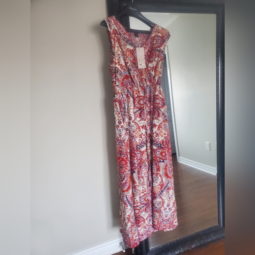 Paisley bohemian print summer dress